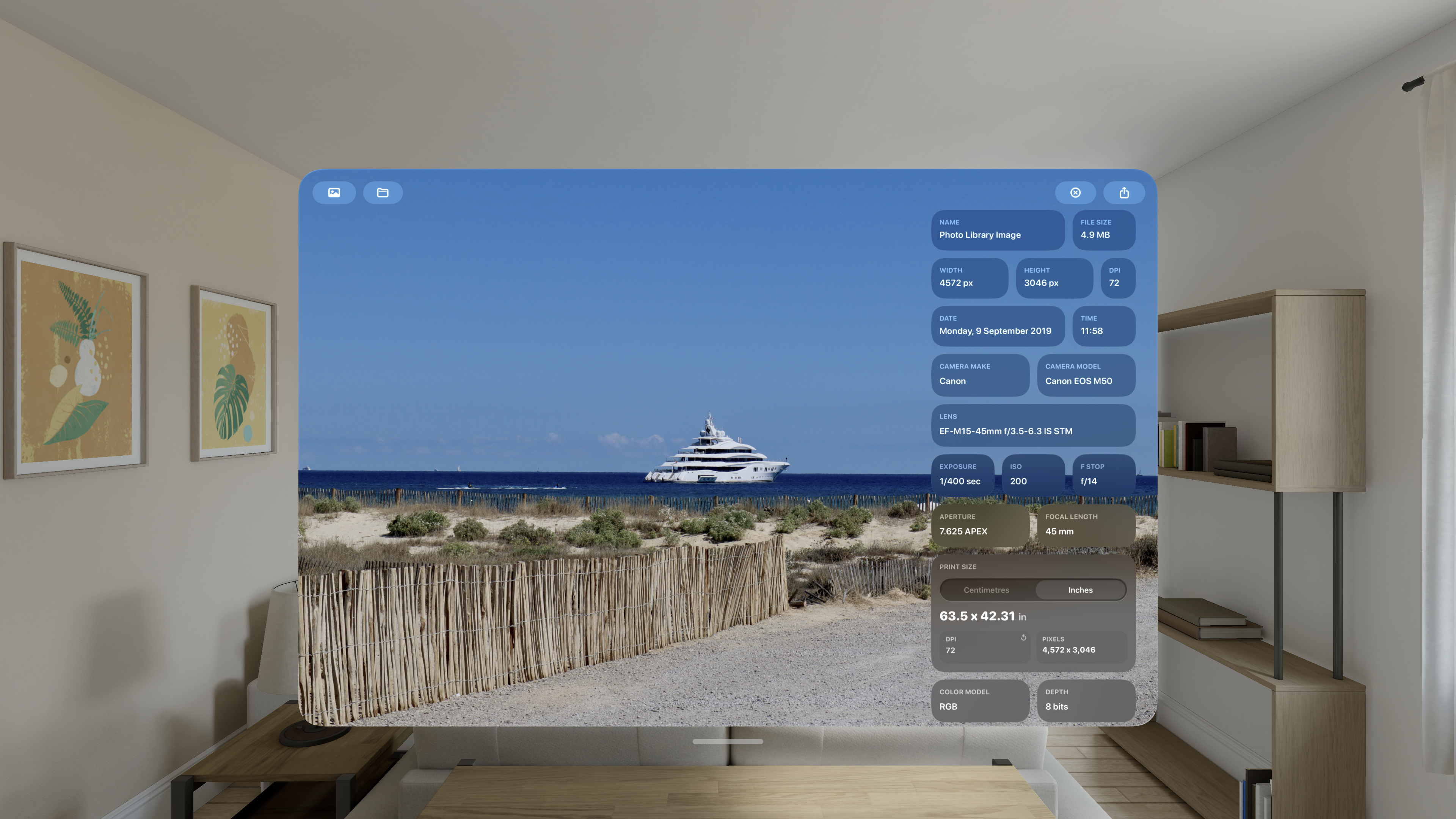 Metadata app on Apple Vision Pro screenshot 3