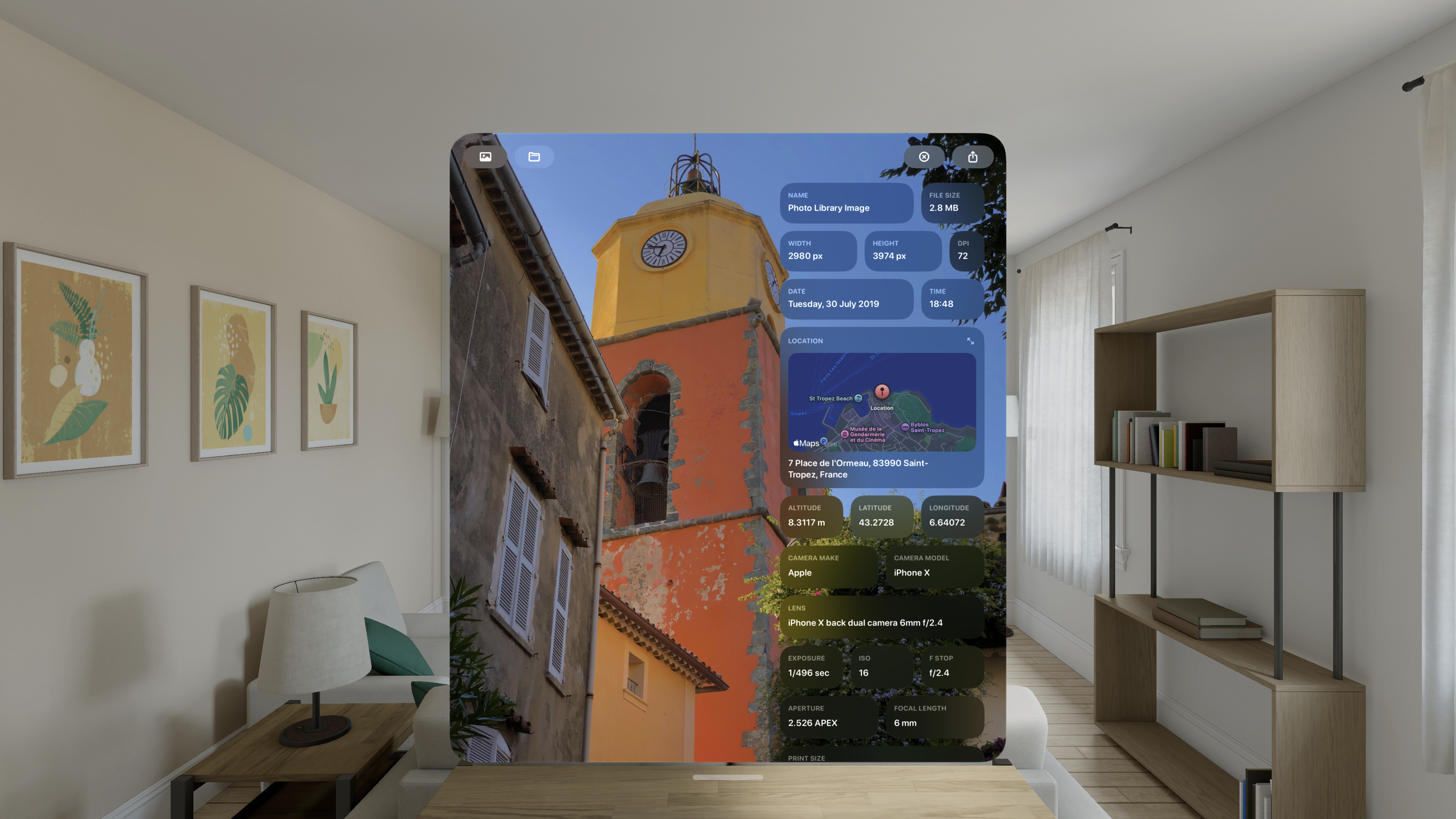 Metadata app on Apple Vision Pro screenshot 4