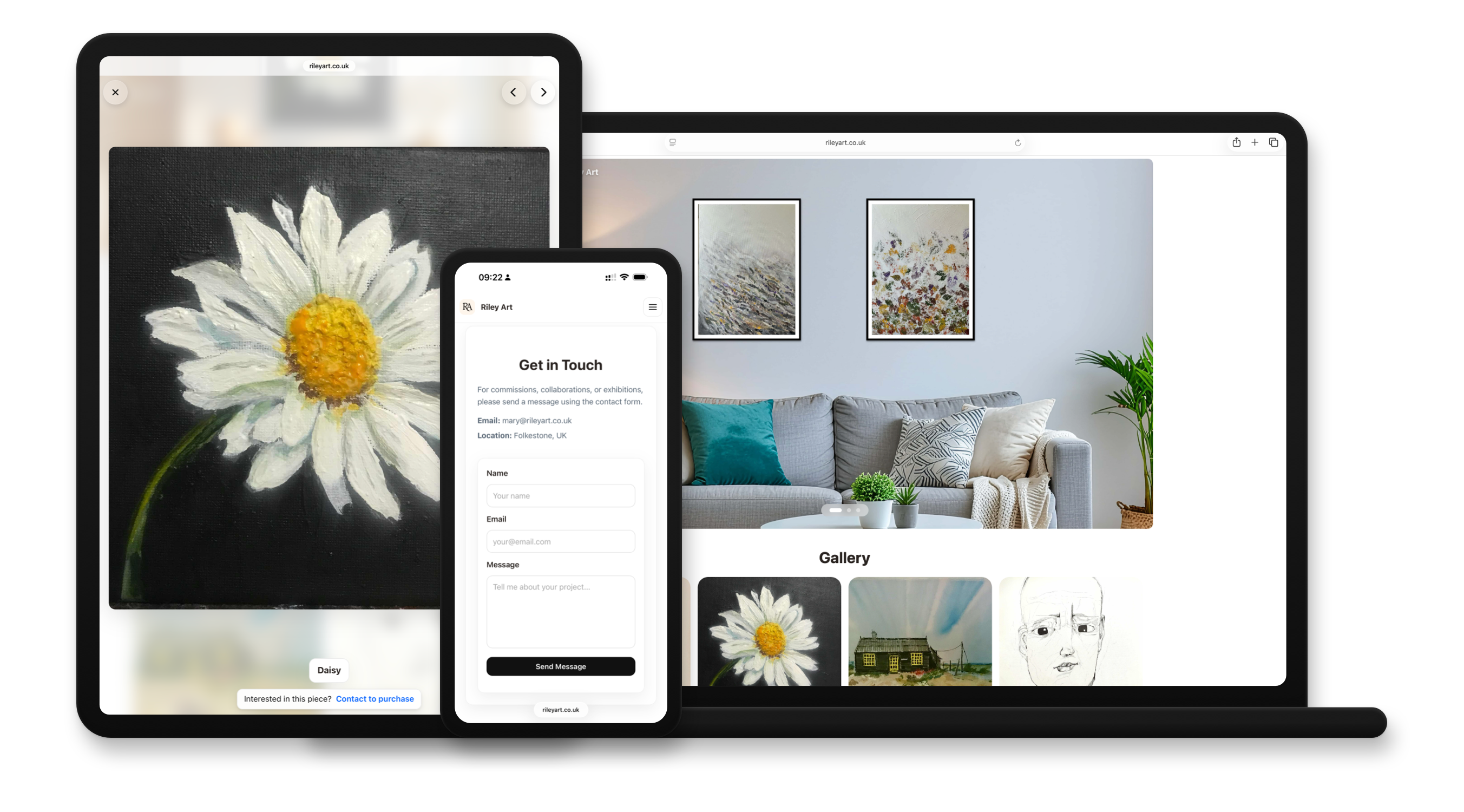 Smudge Website Development - Riley Art