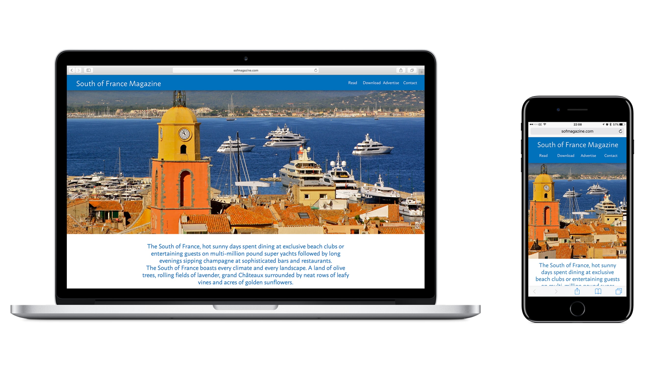 Smudge Website Development - South of France Magazine